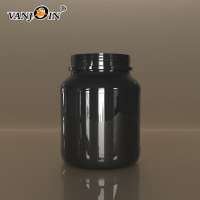 Plastic Black Sport Nutrition Containers Cans PET Protein Protein Jar