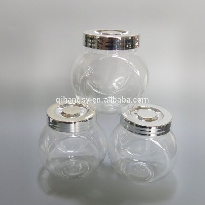 Transparent food Bottle For Dry  Drink Air Tight Plastic Bottle / PET Pop Can